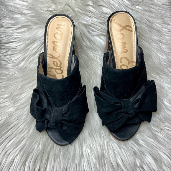 Sam Edelman Yumi Black Heeled Mule Sandal Size 7 - Picture 4 of 8